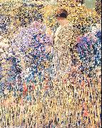 Frieseke, Frederick Carl Lady in a Garden oil painting reproduction